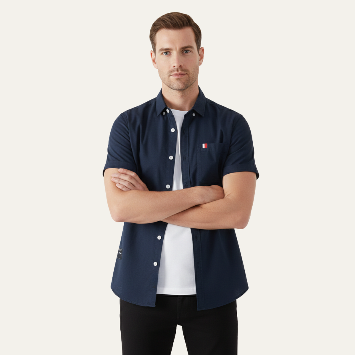 Men's Slim Fit Cotton Button Up Shirt