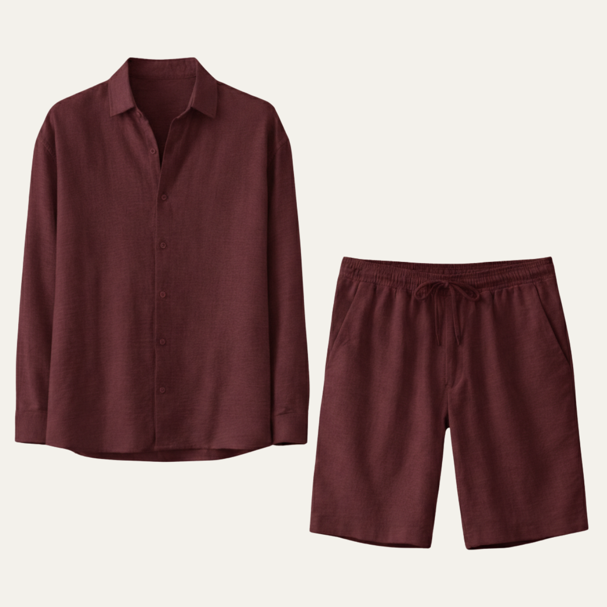 Men's Linen Button Up Shirt Relaxed Fit