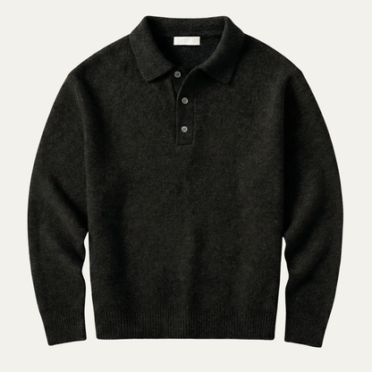 Men's Soft Knit Polo Sweater