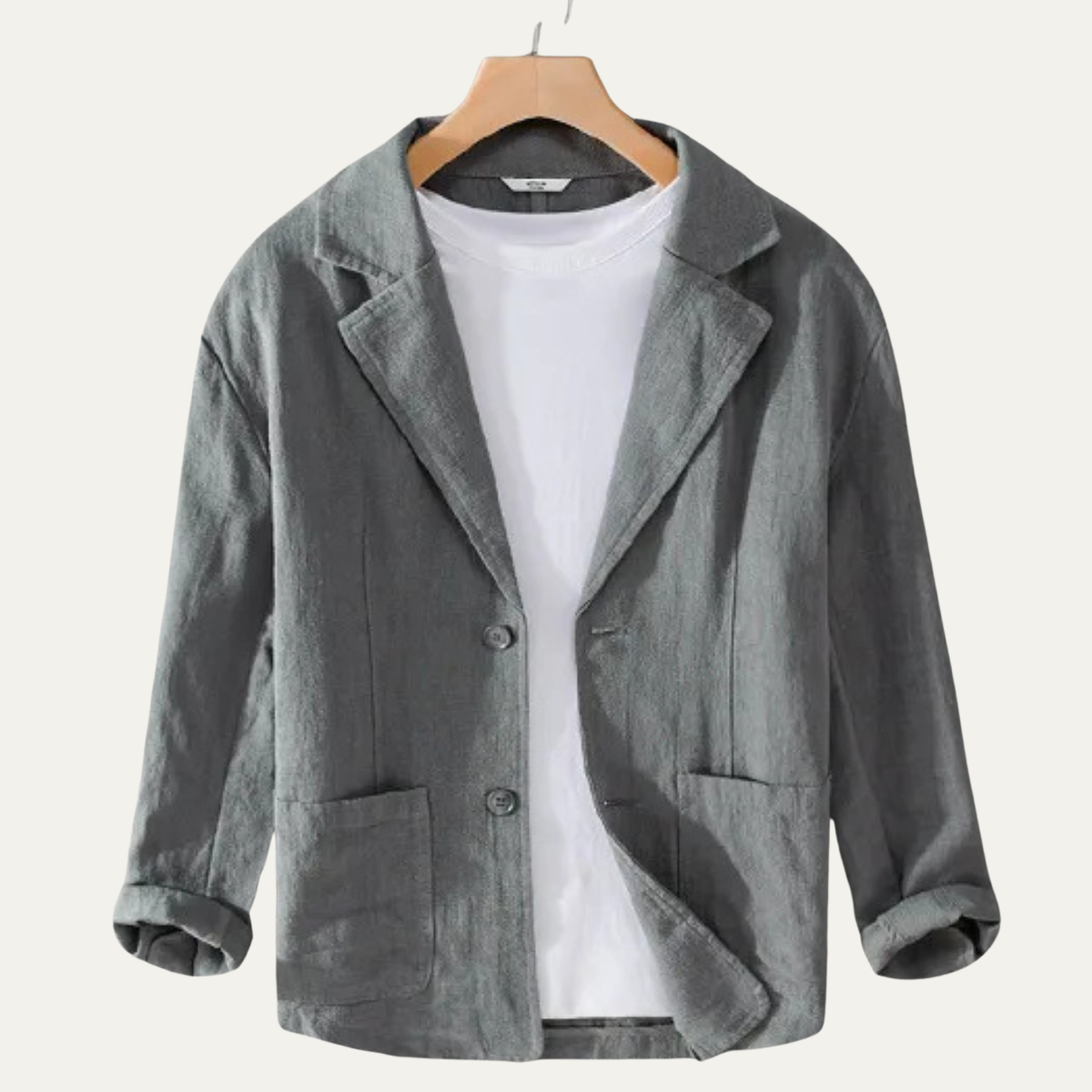 Men's Linen Blazer Lightweight Solid Color