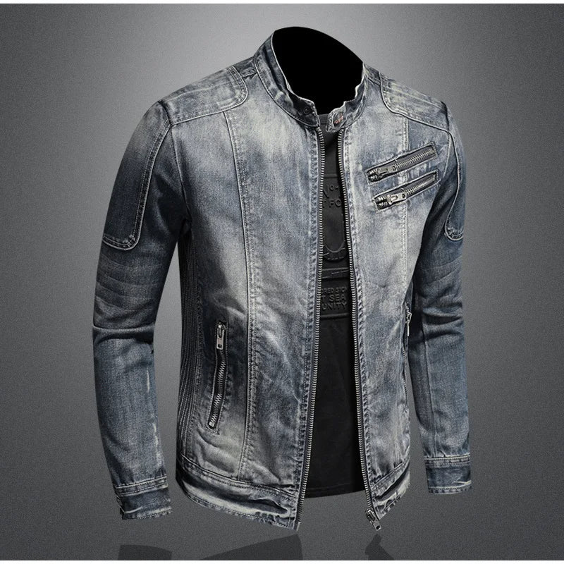 Men's Denim Jacket Set Blue - VibreMode