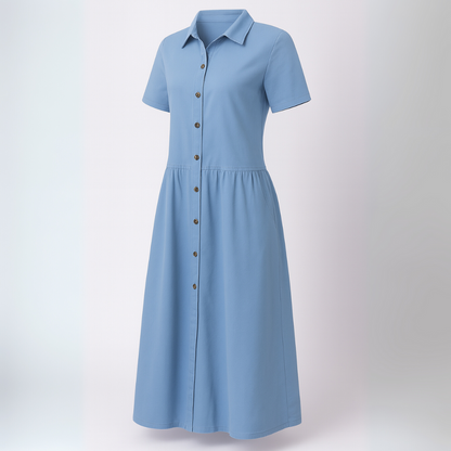 Women's Denim Button Down Shirt Dress