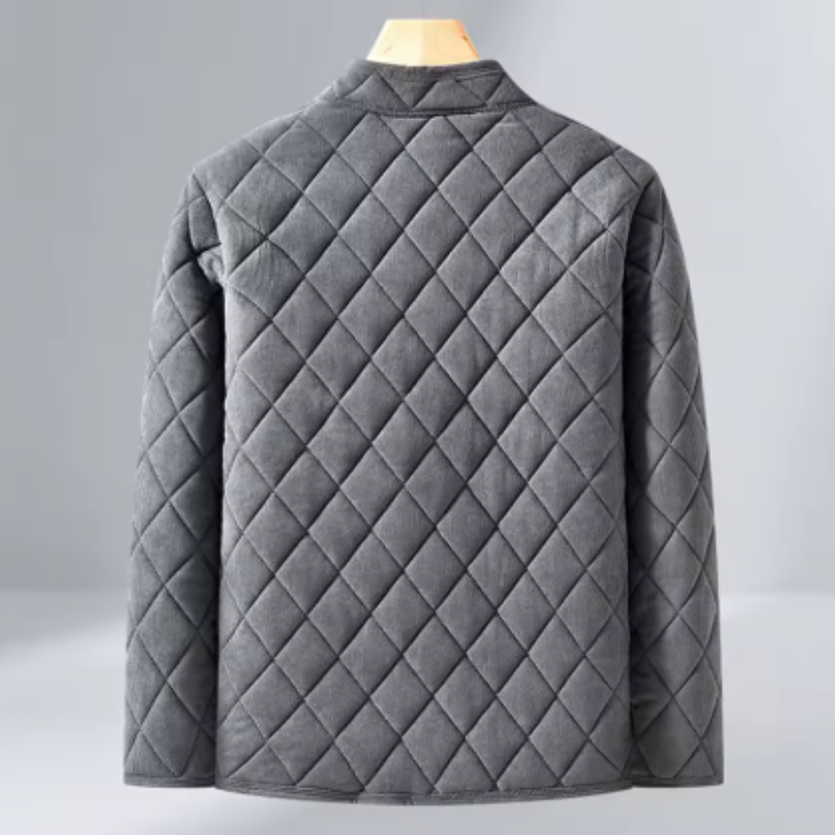 Men's Quilted Winter Jacket Thick Padded Fleece Lining