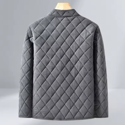 Men's Quilted Winter Jacket Thick Padded Fleece Lining