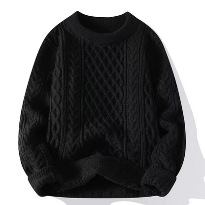 Traditional Crew Neck Knit Sweater