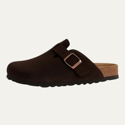 Men's Suede Moccasin Slippers Brown - VibreMode