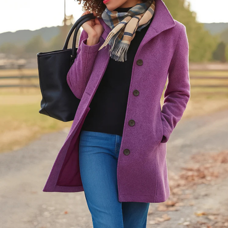 Women's Mid-Length Straight Cut Coat