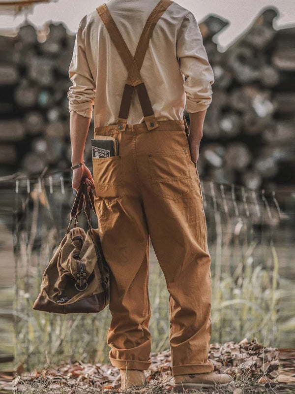 Unisex Canvas Overalls Vintage Style