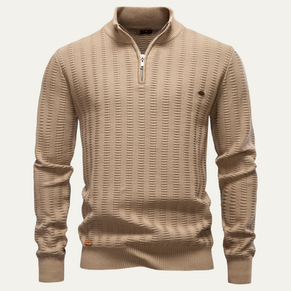 Men's Quarter Zip Winter Sweater
