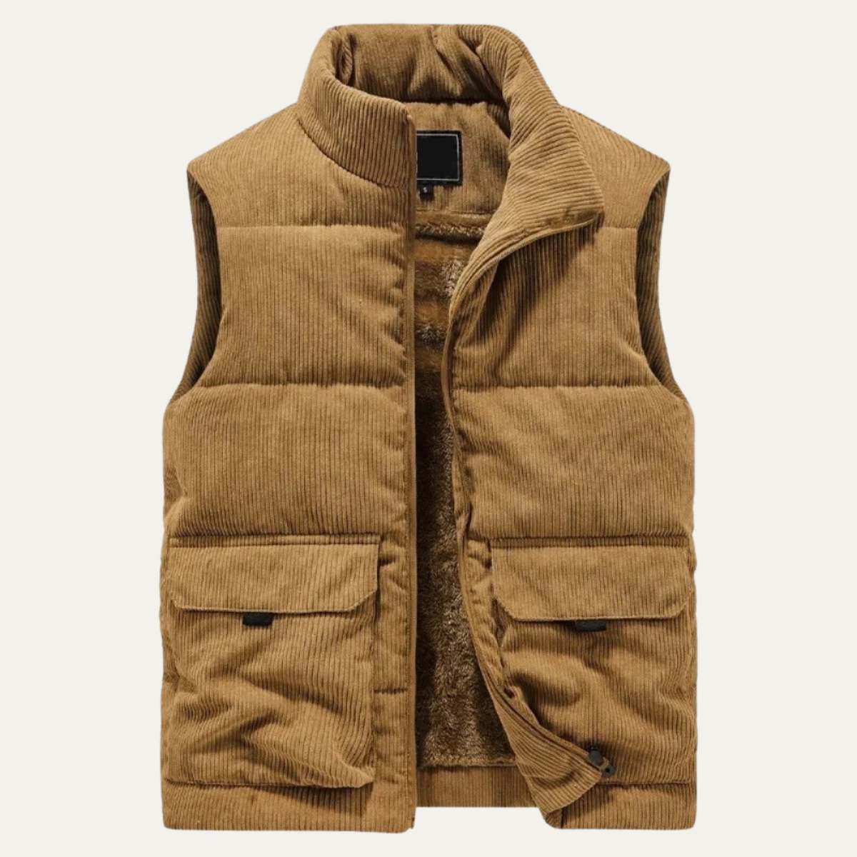 Mens Corduroy Quilted Gilet Lightweight - VibreMode