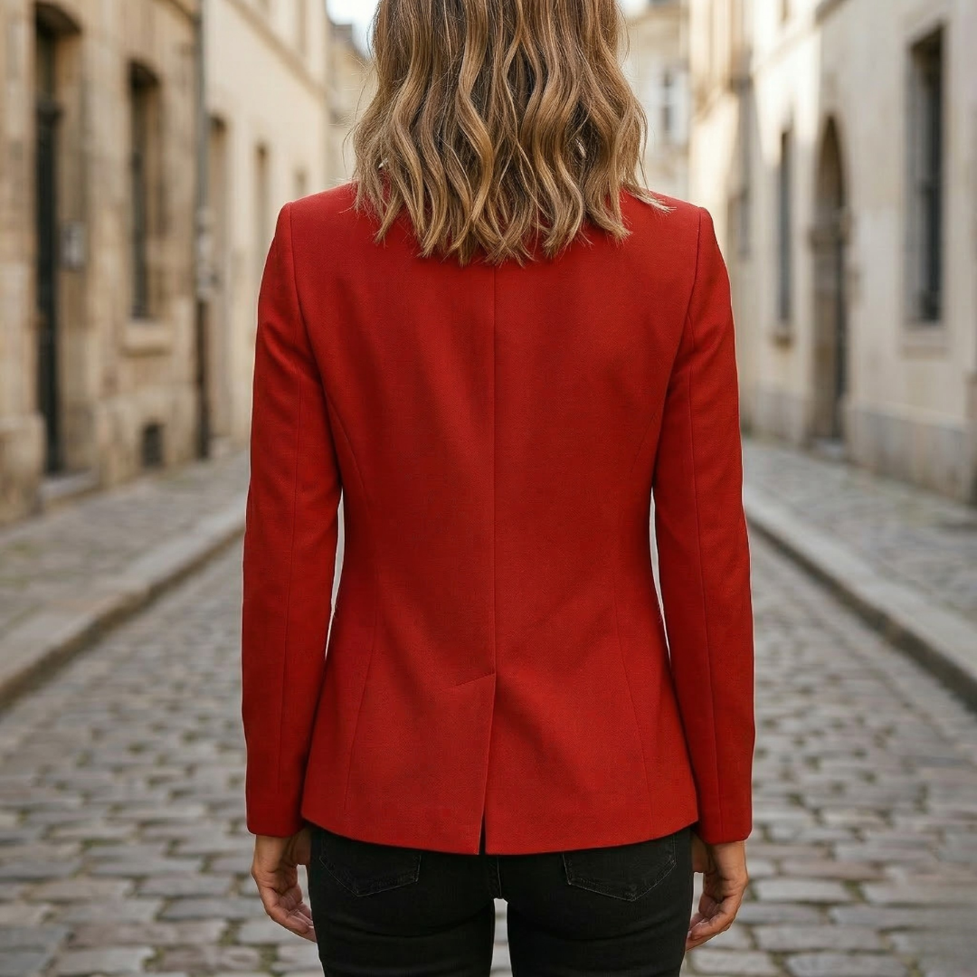Women’s Blazer Slim Fit Single Button Office Jacket