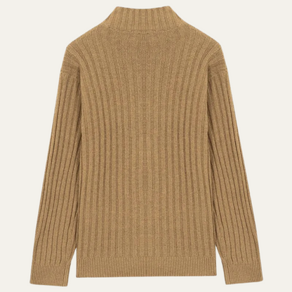 Men's Crew Neck Cardigan Warm Knit