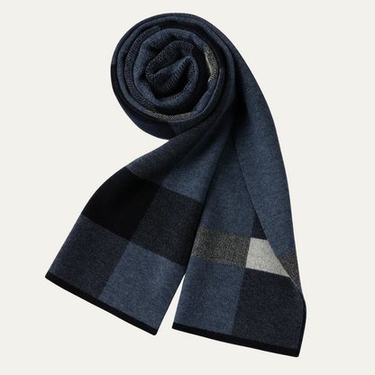 Men's Classic Plaid Scarf Wool Knit