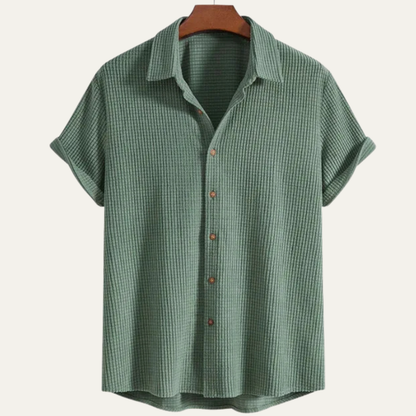 Men's Summer Casual Shirt And Shorts Set