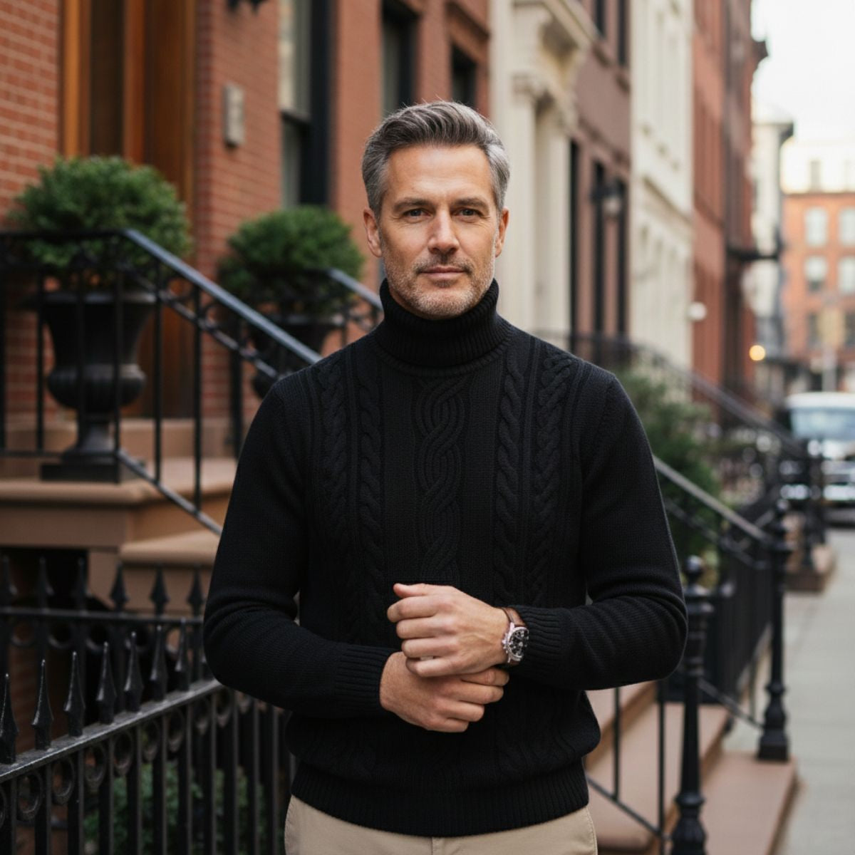 Men's Merino Wool Turtleneck Sweater
