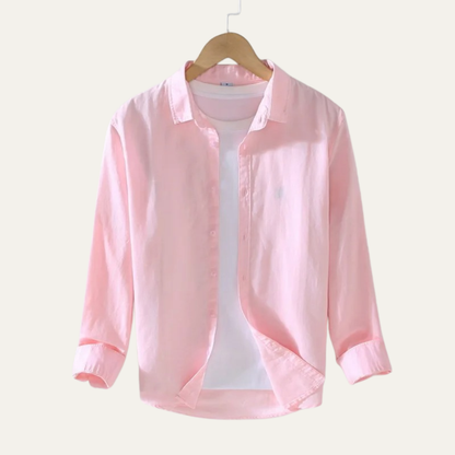 Men's Linen Cotton Vintage Shirt