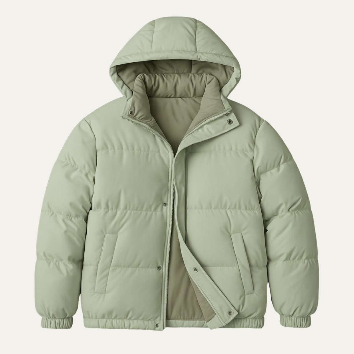 Men's Quilted Puffer Hooded Winter Jacket