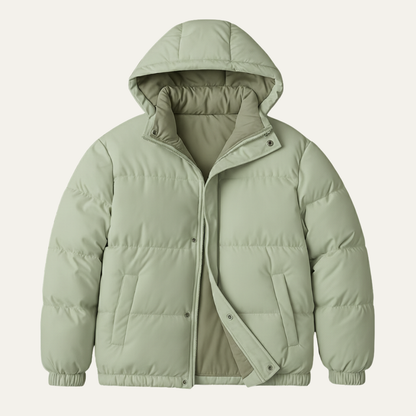 Men's Quilted Puffer Hooded Winter Jacket