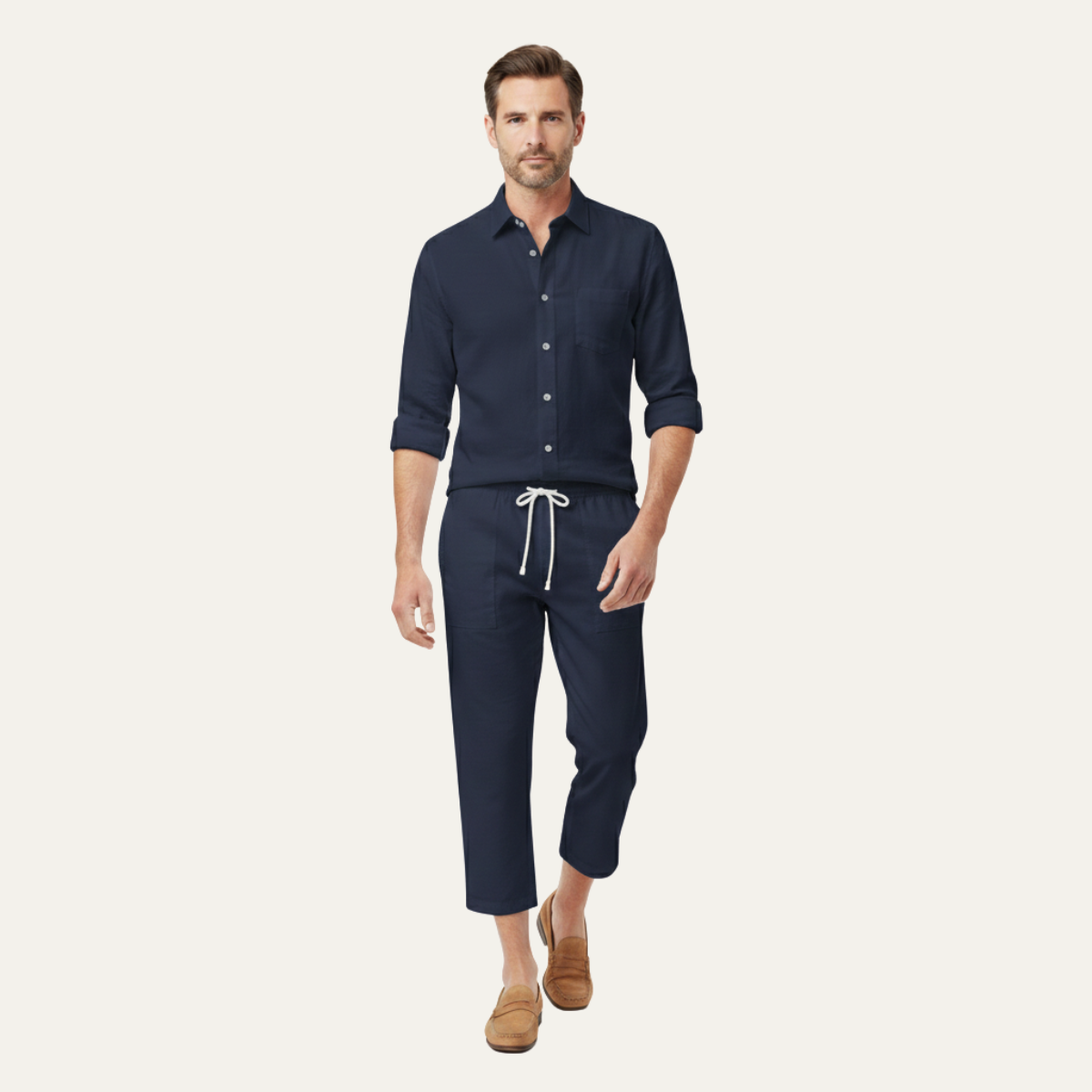 Mens Lightweight Summer Shirt Pants Set