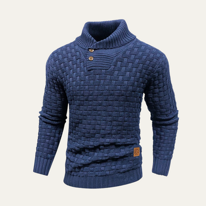 Men's Textured Knit Winter Sweater