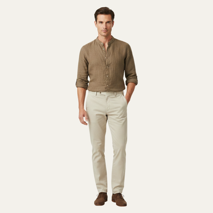Men's Relaxed Fit Linen Shirt