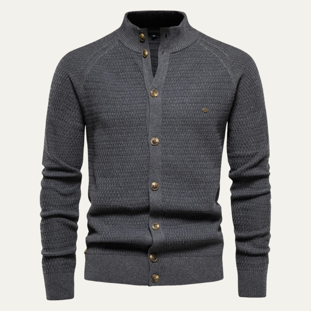 Men's Knitted Cotton Cardigan Button Up Casual