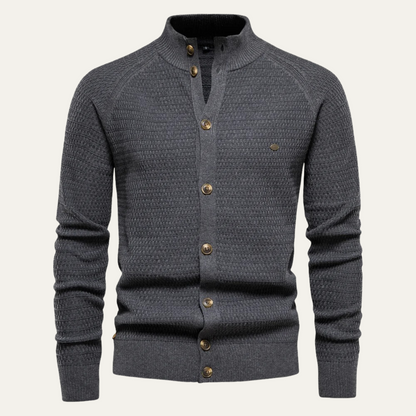 Men's Knitted Cotton Cardigan Button Up Casual