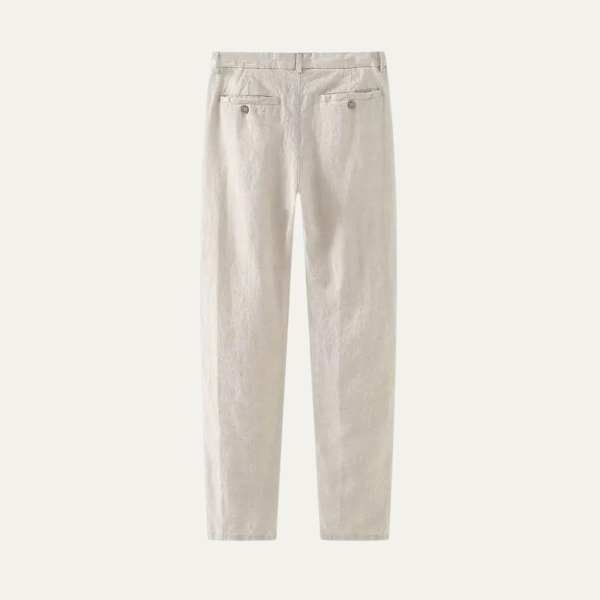 Alderfall Men's Linen Pants Loose Fit Casual Beige