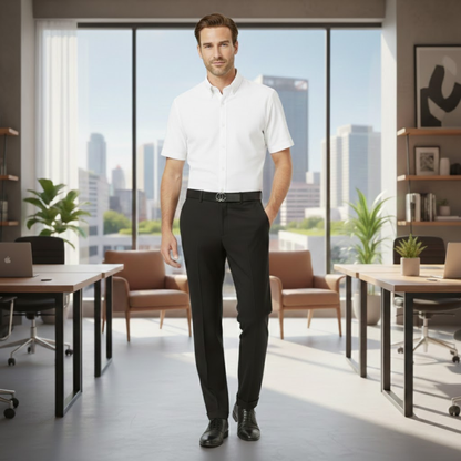 Men's Slim Fit Linen Dress Pants Pleated