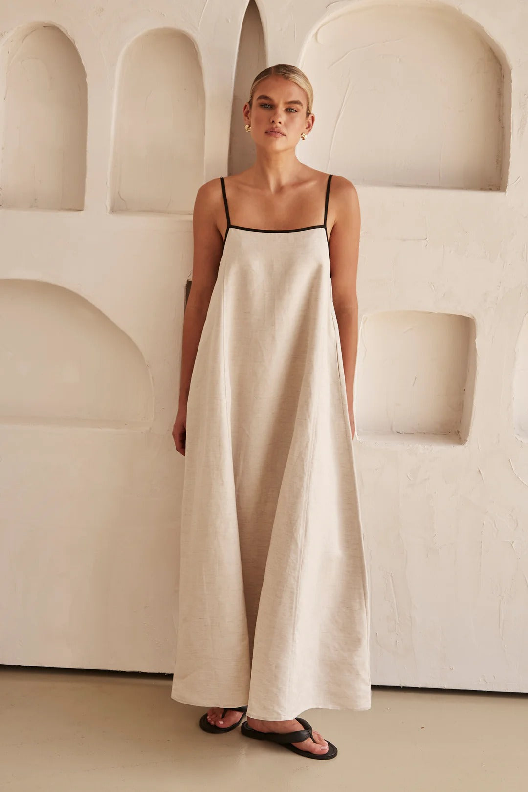 Bold Stripe Floor Length Dress