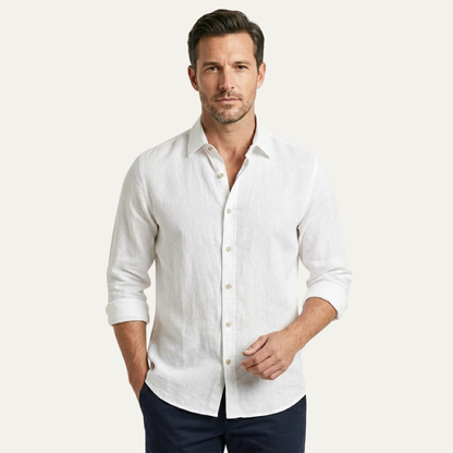 Mens Linen Button Up Shirt