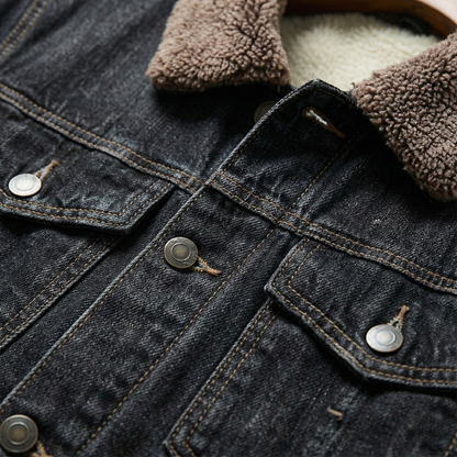 Men's Fleece Lined Denim Winter Jacket