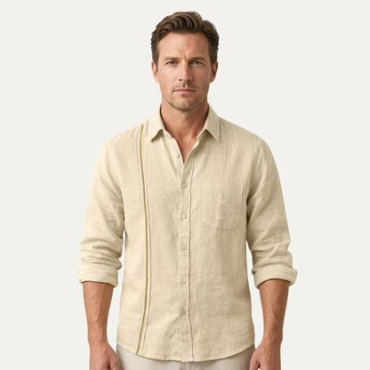 Men's Casual Beach Button Up Shirt