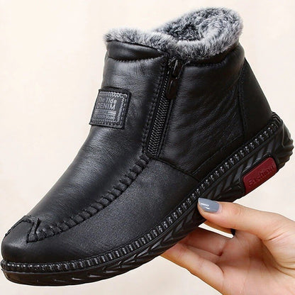 VibreMode Women's Leather Winter Boots Non-Slip - VibreMode
