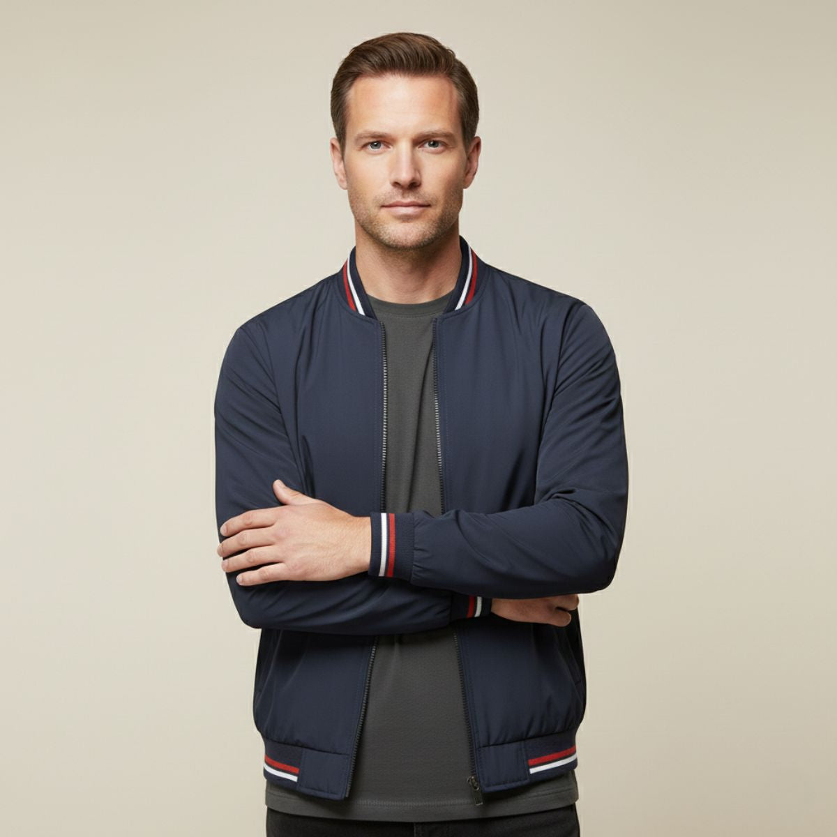 Balmoral Men's Bomber Jacket Slim Fit Zip Up
