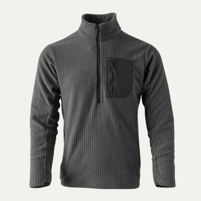 Warwick Men's Wavy Texture Sweater Chest Pocket