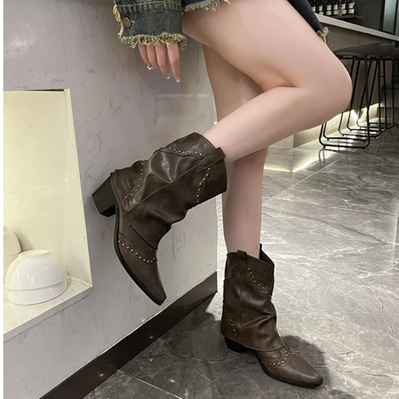 Decorative Embellished Cowboy Boots