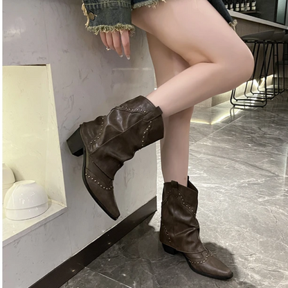 Decorative Embellished Cowboy Boots
