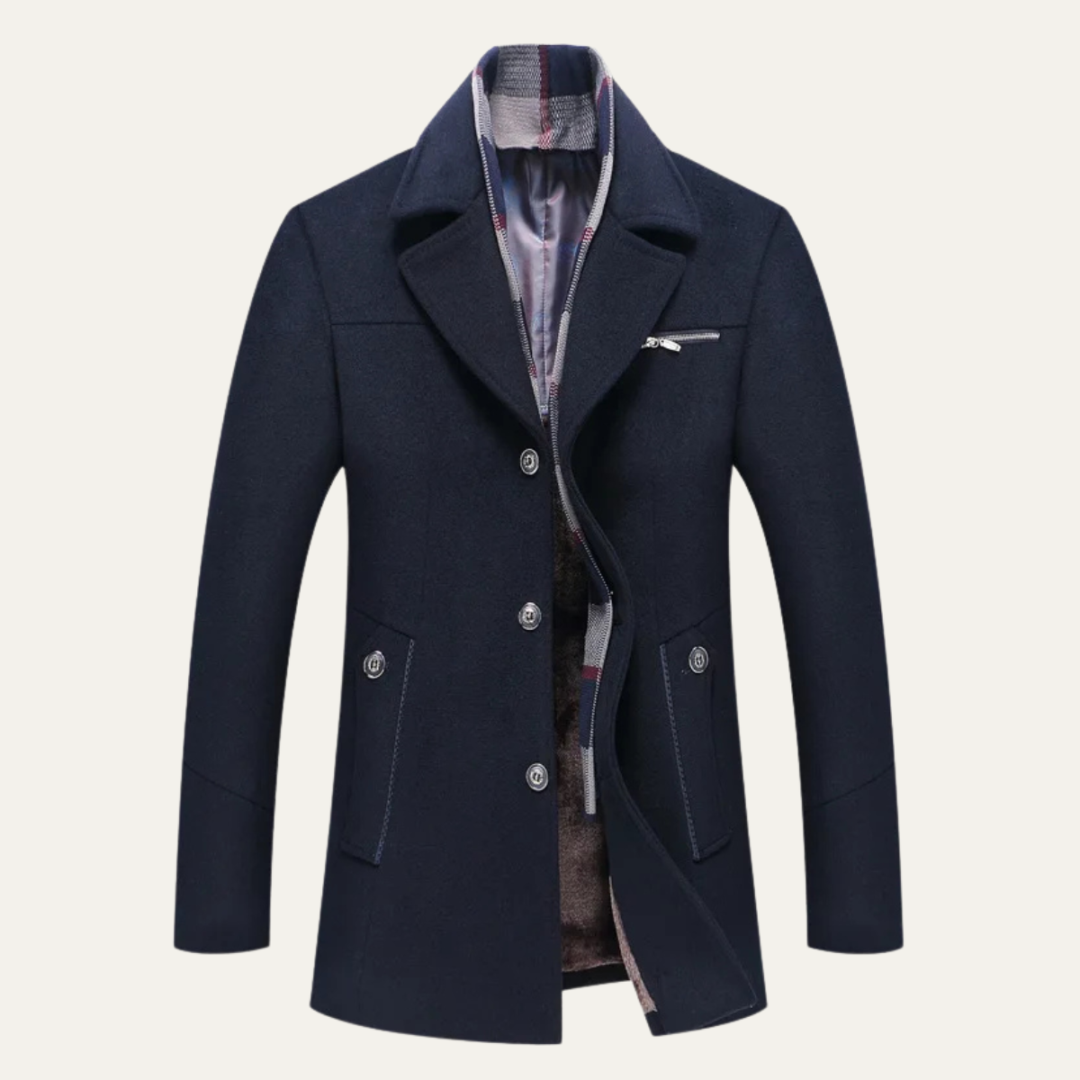 Men's Classic Wool Blend Jacket - VibreMode