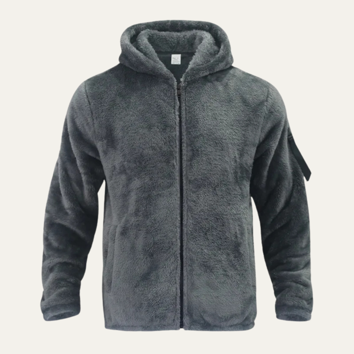 Men's Velvet Hoodie Jacket Soft Fleece Warm