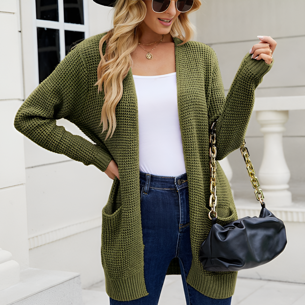 Women's Long Sleeve Cardigan Classic Style