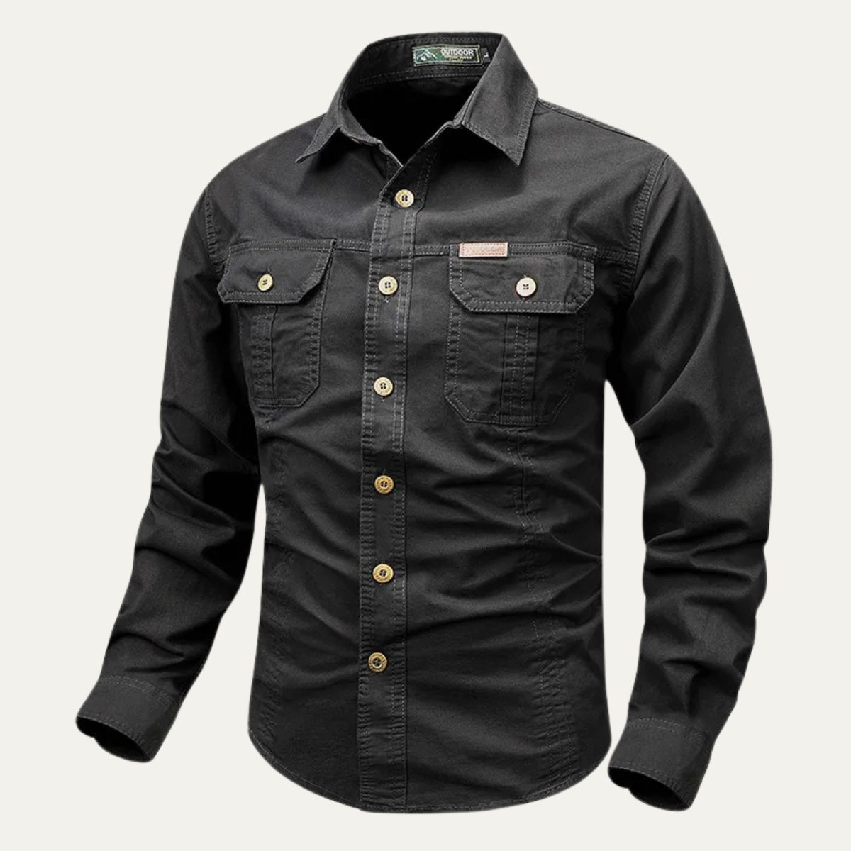 Men's Tactical Shirt Cotton With Multiple Pockets