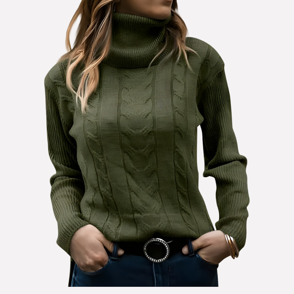 Women's Turtleneck Sweater Relaxed Fit