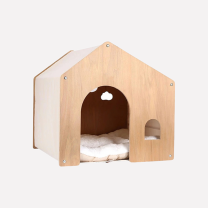 Wooden Cat Bed Cozy Retreat - VibreMode