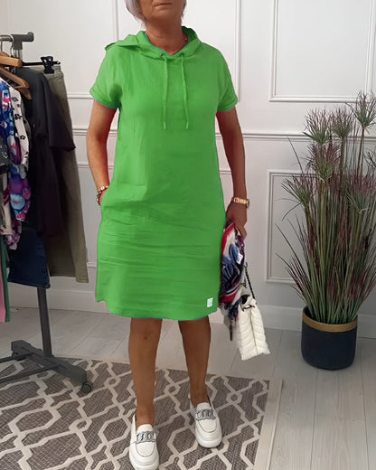 Women's Casual Knee Length Short Sleeve Dress