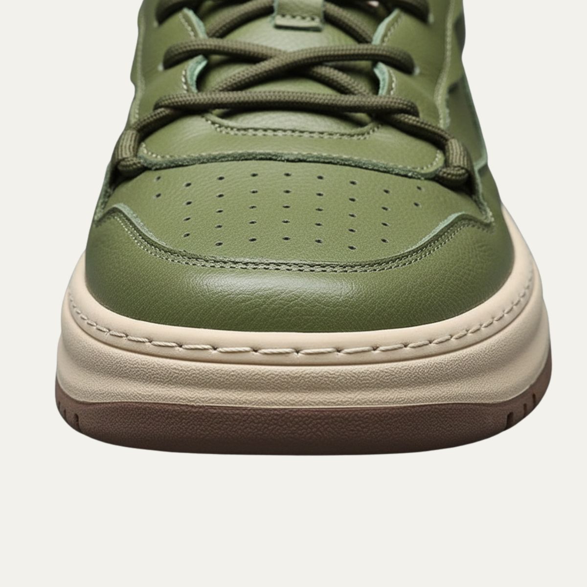 Men's Leather Sneakers Modern Casual Brown