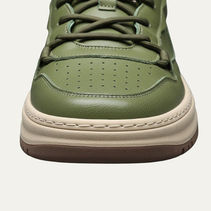 Men's Leather Sneakers Modern Casual Brown
