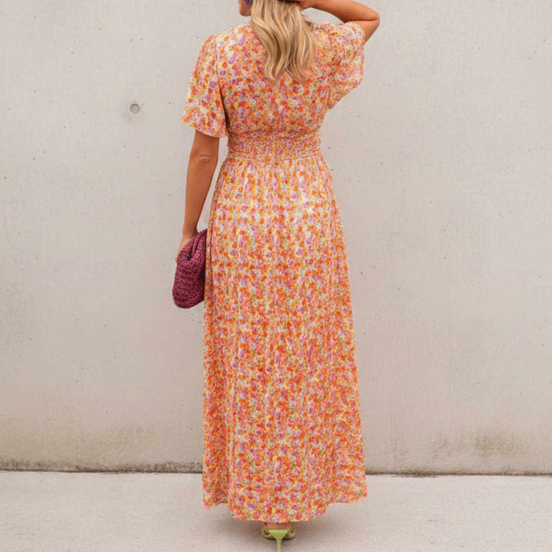 Beautiful Flower Long Evening Dress