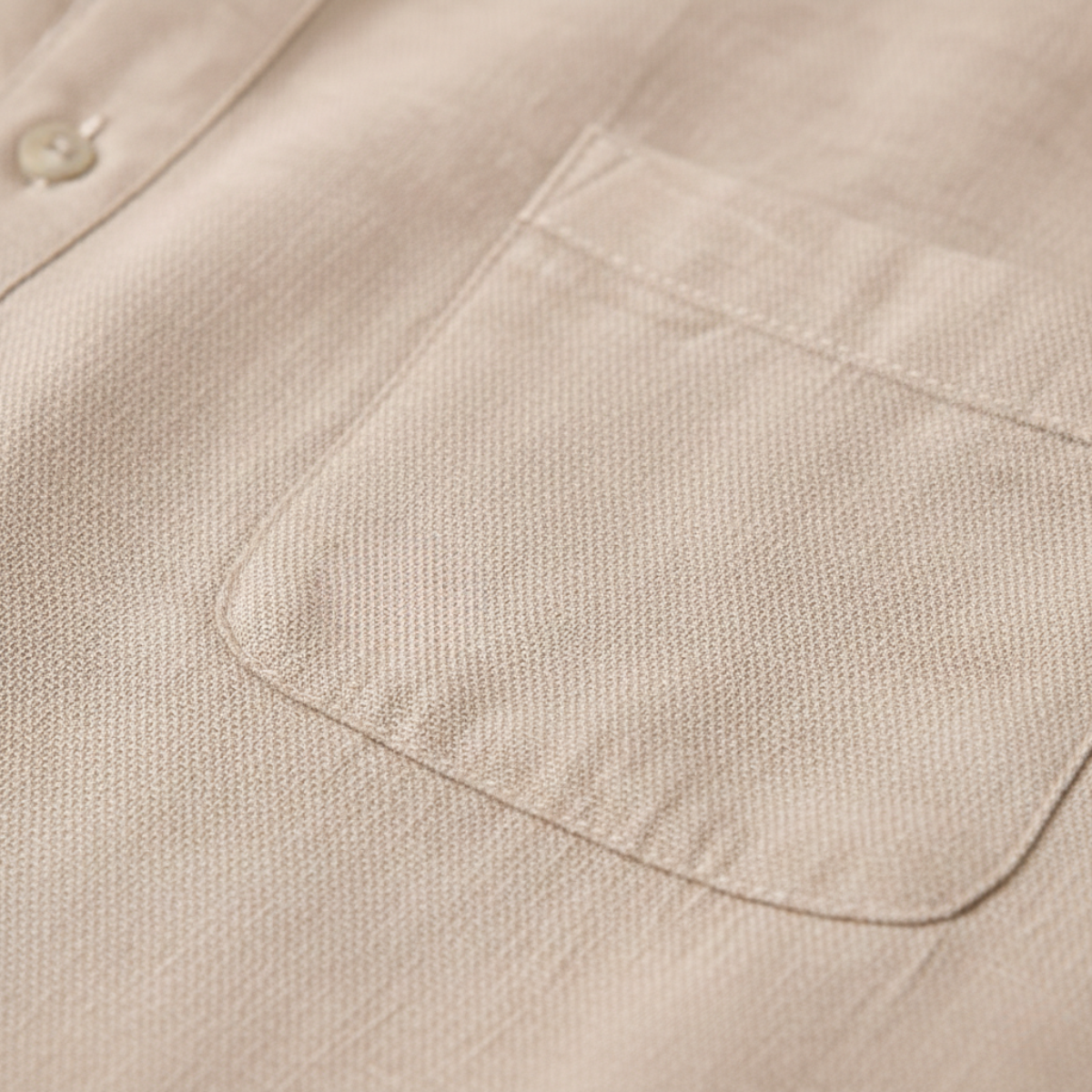 Men's Linen Henley Shirt Casual Light Beige
