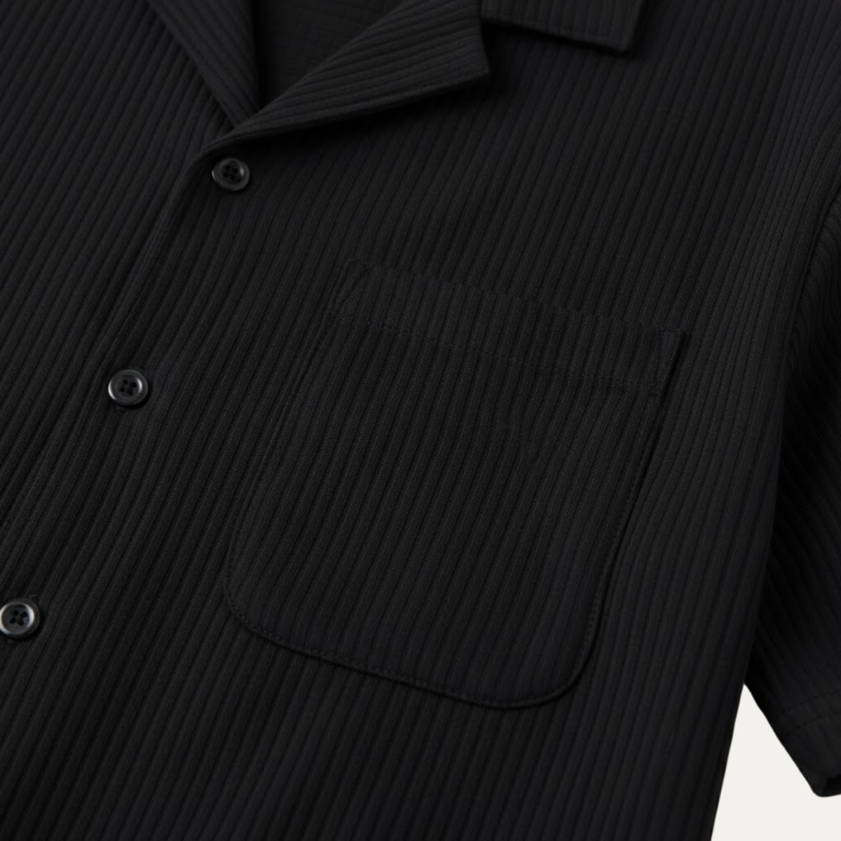 Men's Casual Summer Ribbed Shirt And Shorts Set